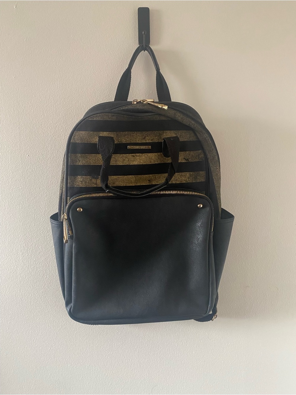 Rampage Black and Gold Stripe Backpack